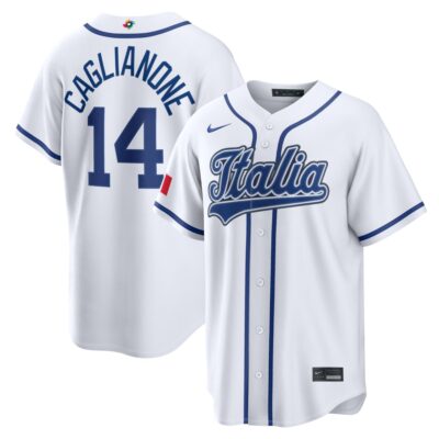 Jac Caglianone Italy Baseball 2026 World Baseball Classic White Home Jersey – All Stitched