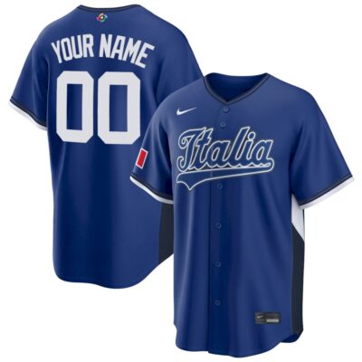 Custom Italy Baseball 2026 World Baseball Classic Royal Road Jersey – All Stitched
