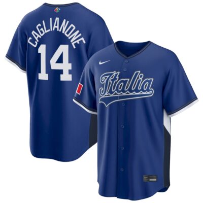 Jac Caglianone Italy Baseball 2026 World Baseball Classic Royal Road Jersey – All Stitched