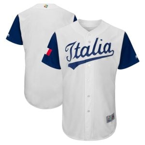 Italy Baseball 2017 World Baseball Classic White Home Jersey – All Stitched