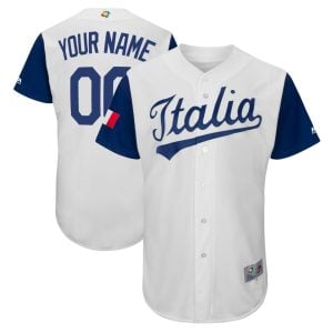 Custom Italy Baseball 2017 World Baseball Classic White Home Jersey – All Stitched