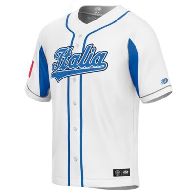 Alternative view of Italy Baseball 2023 World Baseball Classic White Home Jersey – All Stitched