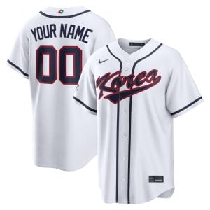 Custom Korea Baseball 2026 World Baseball Classic White Home Jersey – All Stitched