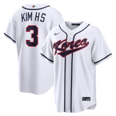 Hyeseong Kim Korea Baseball 2026 World Baseball Classic White Home Jersey – All Stitched