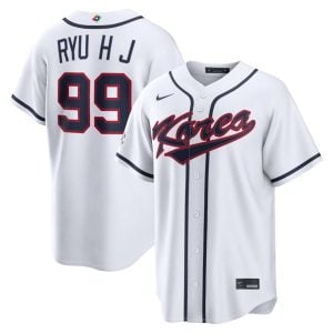 Hyun Jin Ryu Korea Baseball 2026 World Baseball Classic White Home Jersey – All Stitched