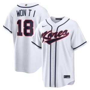 Tae In Won Korea Baseball 2026 World Baseball Classic White Home Jersey – All Stitched