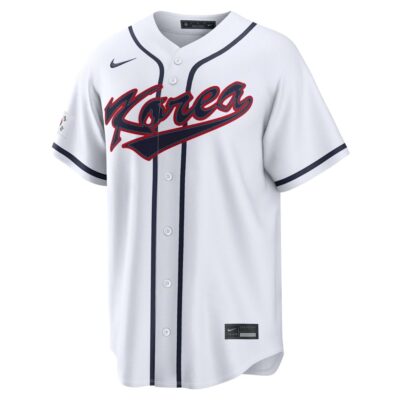 Alternative view of Si Hwan Roh Korea Baseball 2026 World Baseball Classic White Home Jersey – All Stitched