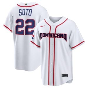 Juan Soto Dominican Republic Baseball 2026 World Baseball Classic White Heritage Jersey – All Stitched