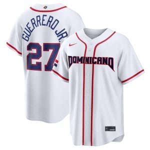 Vladimir Guerrero Jr. Dominican Republic Baseball 2026 World Baseball Classic White Heritage Jersey – All Stitched