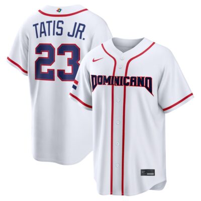 Fernando Tatis Jr. Dominican Republic Baseball 2026 World Baseball Classic White Heritage Jersey – All Stitched