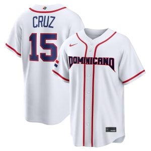 Oneil Cruz Dominican Republic Baseball 2026 World Baseball Classic White Heritage Jersey – All Stitched
