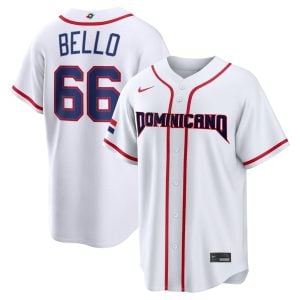 Brayan Bello Dominican Republic Baseball 2026 World Baseball Classic White Heritage Jersey – All Stitched