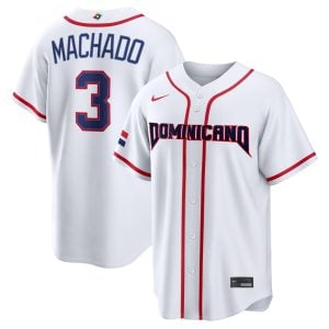 Manny Machado Dominican Republic Baseball 2026 World Baseball Classic White Heritage Jersey – All Stitched