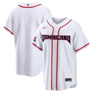 Dominican Republic Baseball 2026 World Baseball Classic White Heritage Jersey – All Stitched