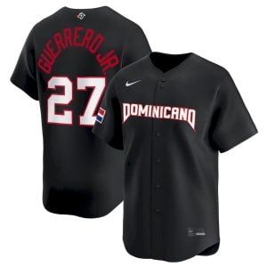 Vladimir Guerrero Jr. Dominican Republic Baseball 2026 World Baseball Classic Black Heritage Jersey – All Stitched