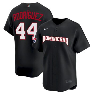 Julio Rodríguez Dominican Republic Baseball 2026 World Baseball Classic Black Heritage Jersey – All Stitched