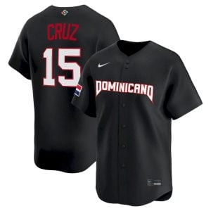 Oneil Cruz Dominican Republic Baseball 2026 World Baseball Classic Black Heritage Jersey – All Stitched