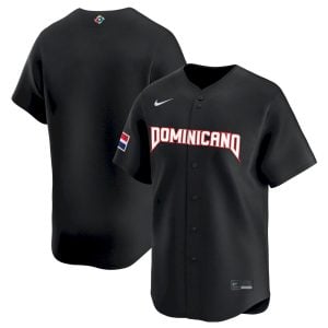 Dominican Republic Baseball 2026 World Baseball Classic Black Heritage Jersey – All Stitched
