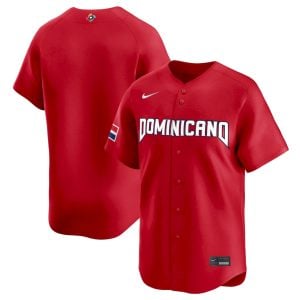 Dominican Republic Baseball 2026 World Baseball Classic Red Heritage Jersey – All Stitched