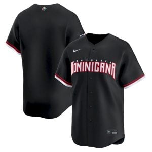 Dominican Republic Baseball 2026 World Baseball Classic Black Jersey – All Stitched