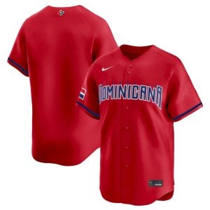 Dominican Republic Baseball 2026 World Baseball Classic Red Jersey – All Stitched