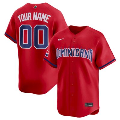 Custom Dominican Republic Baseball 2026 World Baseball Classic Red Jersey – All Stitched