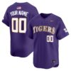 Custom LSU Tigers Baseball Purple Home Limited Jersey - All Stitched