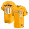 Custom LSU Tigers Baseball Gold Away Limited Jersey - All Stitched
