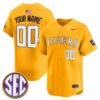 Custom LSU Tigers Baseball Gold Away Limited Jersey w/ SEC Patch - All Stitched