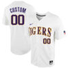 Custom LSU Tigers Baseball White Game Jersey - All Stitched