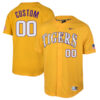 Custom LSU Tigers Baseball Gold Pinstripe Game Jersey - All Stitched