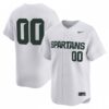 Custom Michigan State Spartans Baseball White Limited Jersey - All Stitched