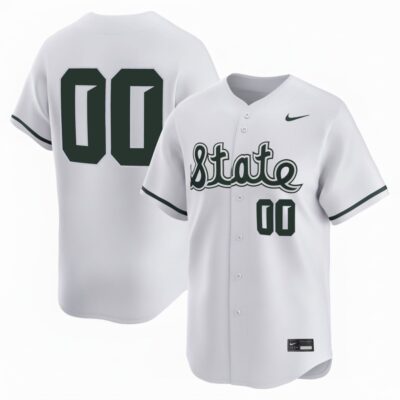 Custom Michigan State Spartans Baseball White Alternate Limited Jersey - All Stitched
