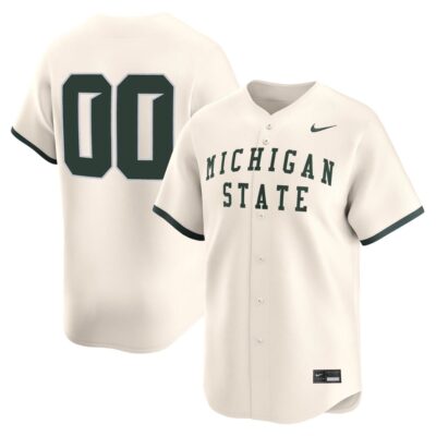 Custom Michigan State Spartans Baseball Natural Limited Jersey - All Stitched