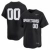 Custom Michigan State Spartans Baseball Black Limited Jersey - All Stitched