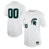 Custom Michigan State Spartans Baseball White Game Jersey - All Stitched