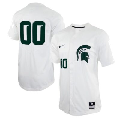 Custom Michigan State Spartans Baseball White Game Jersey - All Stitched