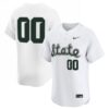 Custom Michigan State Spartans Baseball Alternate White Two Button Limited Jersey - All Stitched