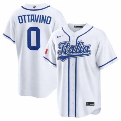 Adam Ottavino Italy Baseball 2026 World Baseball Classic White Home Jersey - All Stitched