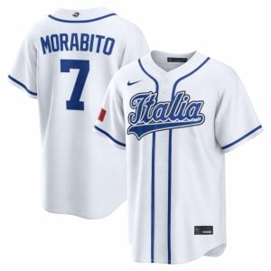Nick Morabito Italy Baseball 2026 World Baseball Classic White Home Jersey - All Stitched