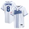 Dominic Canzone Italy Baseball 2026 World Baseball Classic White Home Jersey - All Stitched