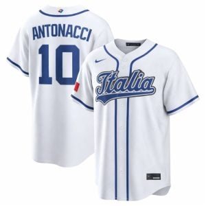 Sam Antonacci Italy Baseball 2026 World Baseball Classic White Home Jersey - All Stitched