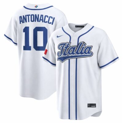 Sam Antonacci Italy Baseball 2026 World Baseball Classic White Home Jersey - All Stitched