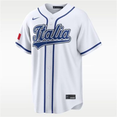 Alternative view of Sam Antonacci Italy Baseball 2026 World Baseball Classic White Home Jersey - All Stitched