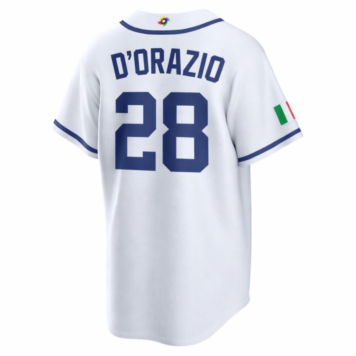 J.J. D'Orazio Italy Baseball 2026 World Baseball Classic White Home Jersey - All Stitched - Image 3