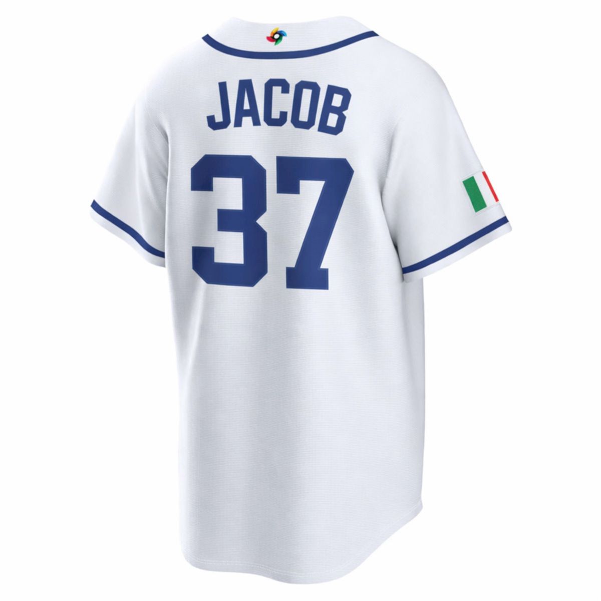 Alek Jacob Italy Baseball 2026 World Baseball Classic White Home Jersey - All Stitched - Image 3