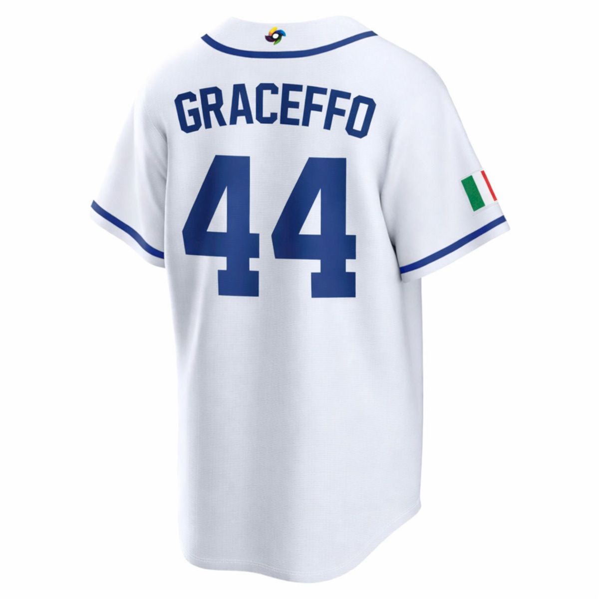 Gordon Graceffo Italy Baseball 2026 World Baseball Classic White Home Jersey - All Stitched - Image 3