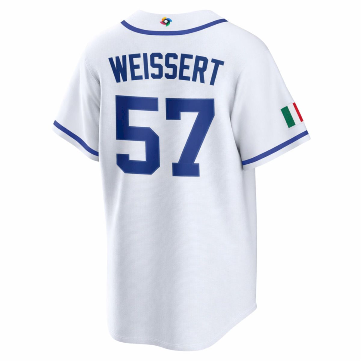 Greg Weissert Italy Baseball 2026 World Baseball Classic White Home Jersey - All Stitched - Image 3