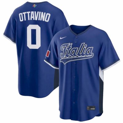 Adam Ottavino Italy Baseball 2026 World Baseball Classic Royal Road Jersey - All Stitched