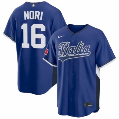 Dante Nori Italy Baseball 2026 World Baseball Classic Royal Road Jersey - All Stitched